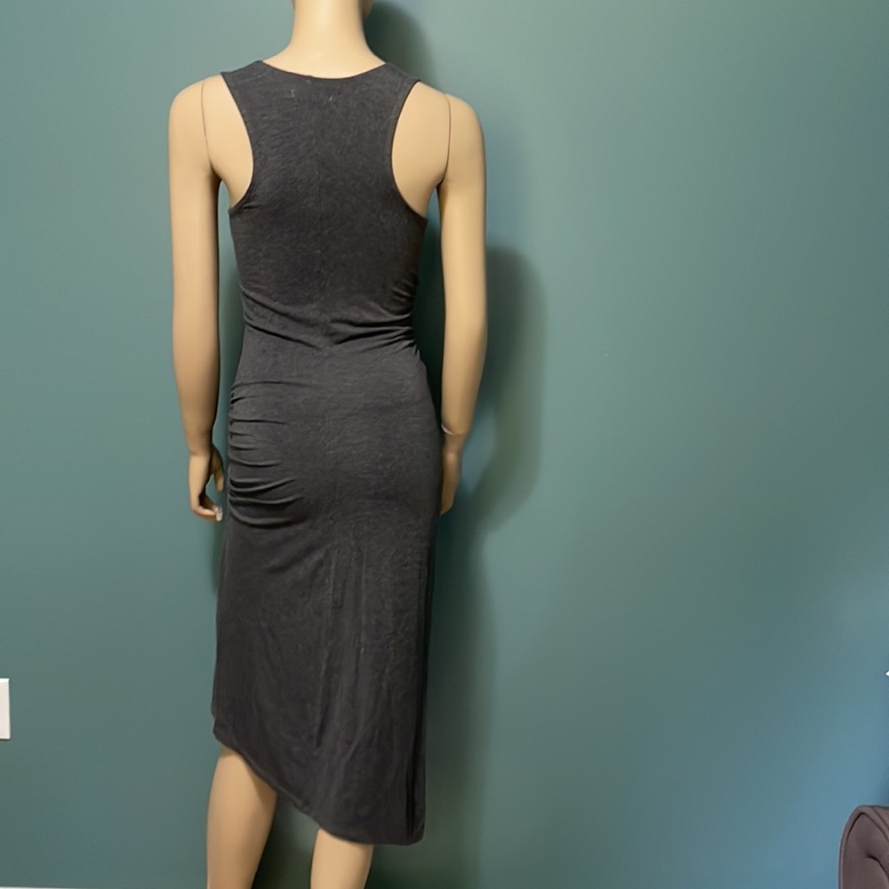 Asymmetrical Ruched Knit Dress - Picture 6 of 7